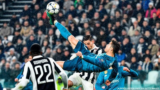 2017/18Probably what you're here forIn the UCL quarter finals vs Juventus Ronaldo scored an acrobatic bicycle kick which drew applause from many Juventus fans as well.Considered by many as the greatest UCL goal of all time