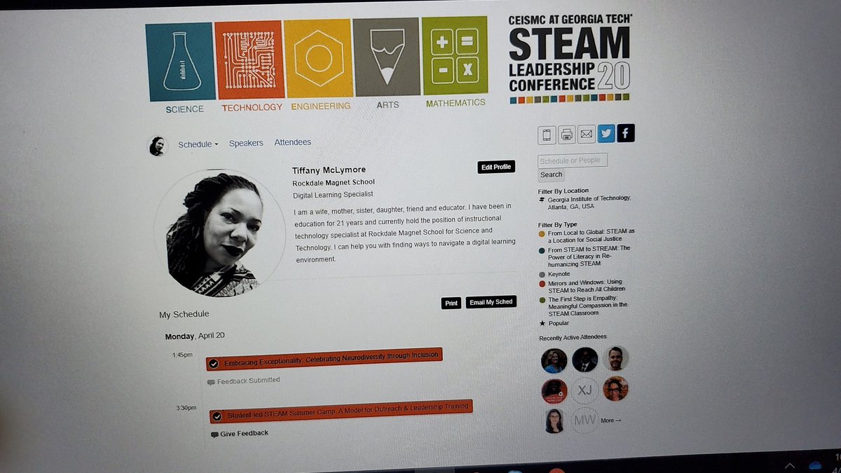 maclymath's tweet photo. Truly enjoyed speaking at the STEAM (virtual) Leadership Conference at Georgia Tech https://t.co/Rqfl4PsKtg