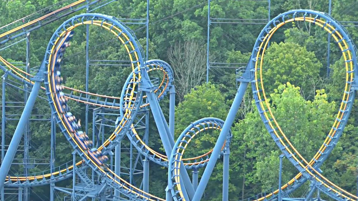 vortex (1987-2019) was an arrow dynamic custom looping coaster, and it occupied the same plot of land that the bat had previously. in a way, vortex was arrows way of paying back kings island for their failed prototype.