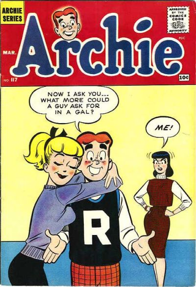 Archie 117 from 1961, pencils by Harry LuceyAs noted by CGD, this is the last cover for many years that connects to the subject of a story inside. After this, the trend would be for stand-alone gags on the cover.What kind of Archie cover do you like?