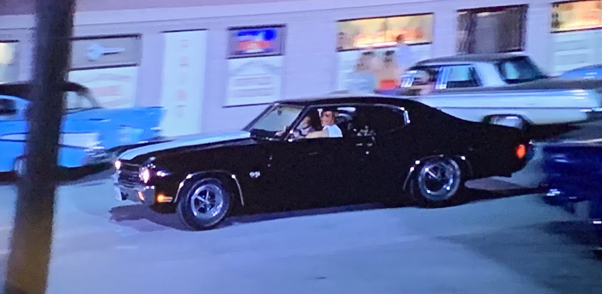 Then, of course, the muscle. In the movie, set in an era of severely castrated cars due to the oil crisis of the 1970s, kids clearly hung on to the last holdouts of muscle cars from just a few years before with big engines and even bigger grilles, fenders, and spoilers.