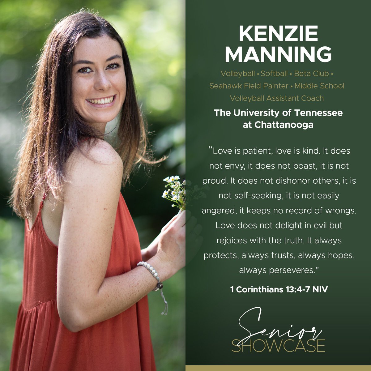 SilverdaleBA's tweet photo. Introducing Kenzie Manning, Silverdale Class of 2020! 🎓 #SBAco20 #WeAreSilverdale #SBAtwenty https://t.co/eLEV3p7JDr