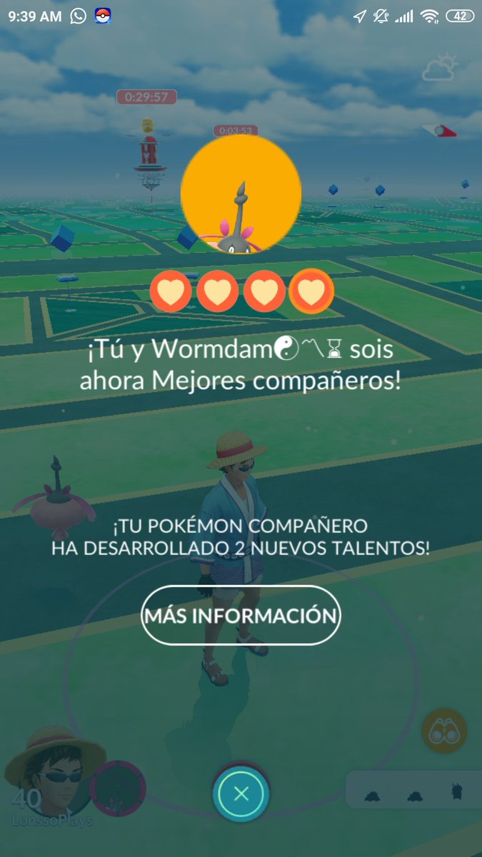 LonssoPlays's tweet photo. Hey Players !!!
Por fin Wormadan llegó a nivel 41 💙
#PokemonGo https://t.co/XF5hlKIiLq