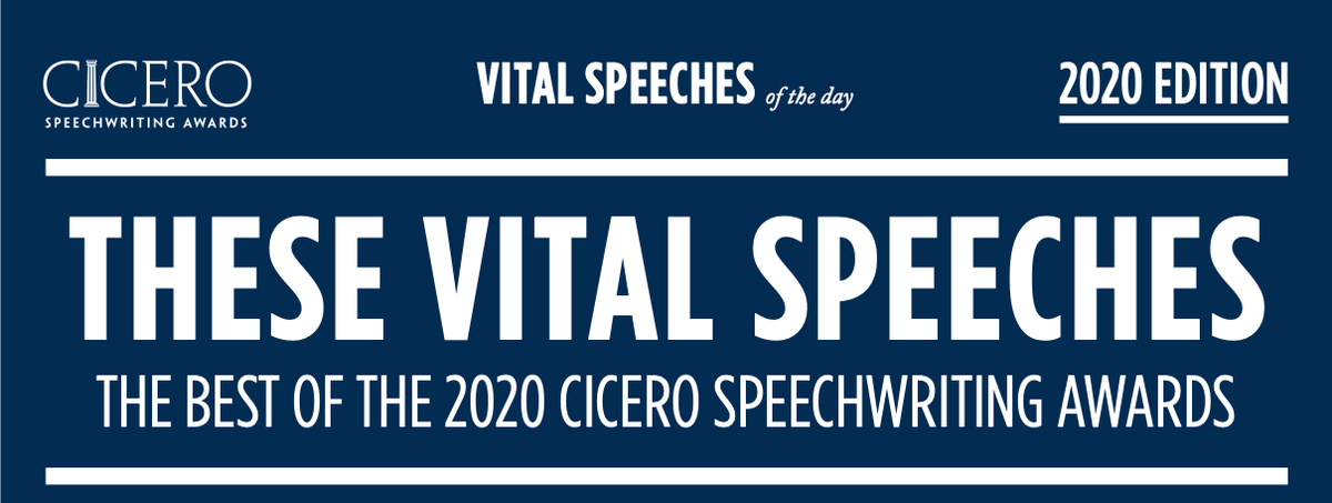 2020 CICERO SPEECHWRITING AWARDS WINNERS ANNOUNCED. vsotd.com/sites/default/… Read these great speeches and learn from the best, in in a free compendium. And congratulations to all winners of this competitive contest. #speechwriter