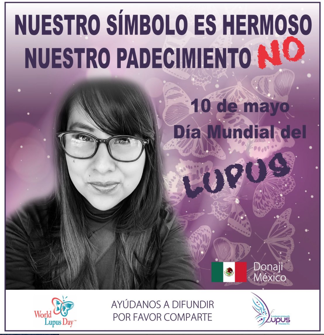 LupusMorelos's tweet photo. Nuestro símbolo es hermoso, nuestro padecimiento NO.
Por la visibilización de los pacientes con #Lupus.
GRACIAS POR INVITARNOS A SU #CAMPAÑALupus paciente Rosa Elisa Vega😀
10 mayo día mundial del Lupus.
#lupusmorelos #lupusmexico #lupusatencionya #diadellupus #worldlupusday https://t.co/IhrUhm7vnq