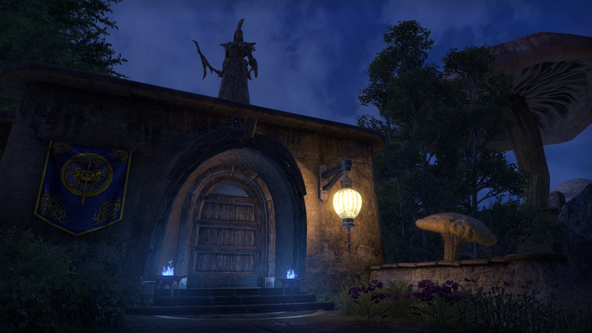 To the right of the entrance is the ancestral tomb. Started with basics you'd find in TESIII and then went more extravagant because ESO has so many good Morrowind assets