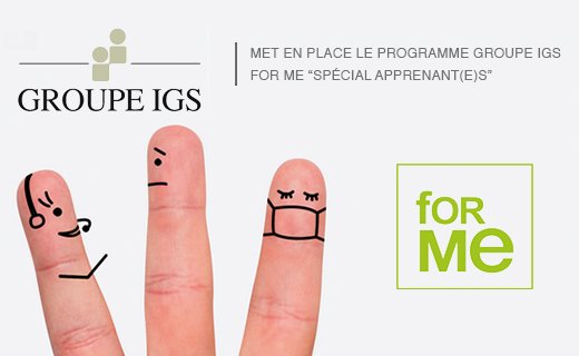 Dans la période d'épidémie COVID-19, le programme Groupe IGS FOR ME "spécial apprenant(e)s" a été mis en place pour accompagner @GroupeIGSParis et les 7000 étudiants en Région Ile de France pour les soutenir dans cette période, avec deux services à disposition.

Merci à lui !