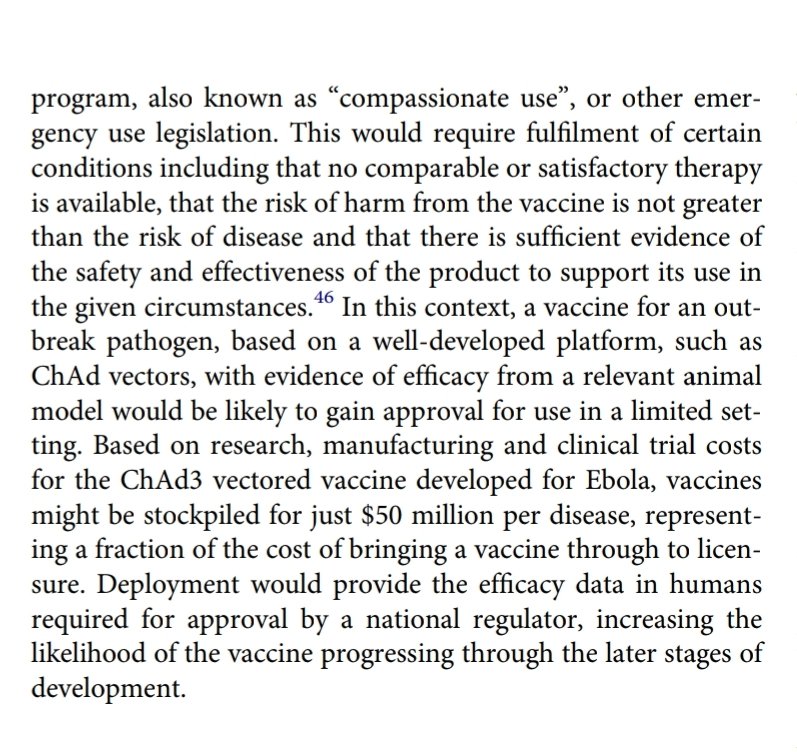 With the  #SarahGilbert  #JennerInstitute  #ChAd vectors in place for stockpiling, the  #CEPI  #WHO plot moved to even more savings, including bypassing legislation, licencing and national regulations.   #Epidemics  #SARSCoV2  #vaccines  #GatesFoundation