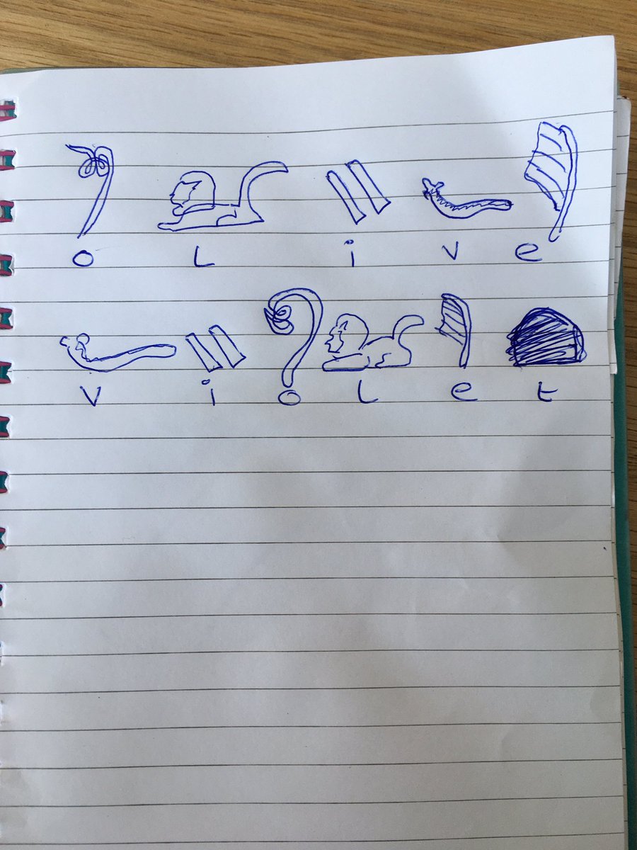 This morning we learned some facts about the ancient Egyptians, then had a go at making our own pyramids and mummies. We cracked a code to write our names in hieroglyphics!  <a href="/GreenwaysPri/">Greenways Primary</a> <a href="/vwrightteach/">Miss Wright</a>