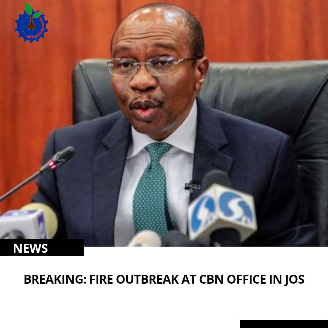 GrothNetwork's tweet photo. There is a fire outbreak at the Jos branch of Central Bank of Nigeria. This was disclosed by the apex bank via its Twitter handle.
It said, “Minor fire outbreak at the Jos branch of Central Bank of Nigeria, promptly contained today, April 21, 2020.”
#GrothNetwork #GrothNews #CBN https://t.co/ykhBBWc7WV