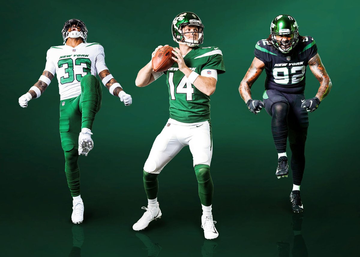 21. New York Jets. I liked the old green and helmet style better and I don't like the shoulders but these are fine.