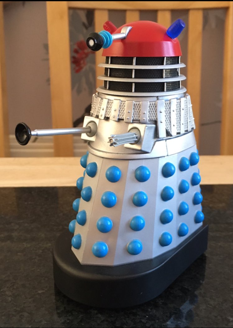 And finally, one of Terry Nation’s own personal collection of Daleks!

#doctorwho #dalek #daleks #denysfisher #denysfisherdalek #blue #red #silver #colour #terrynation #skaro #doctorwho #customfigures #custom #figure #comission