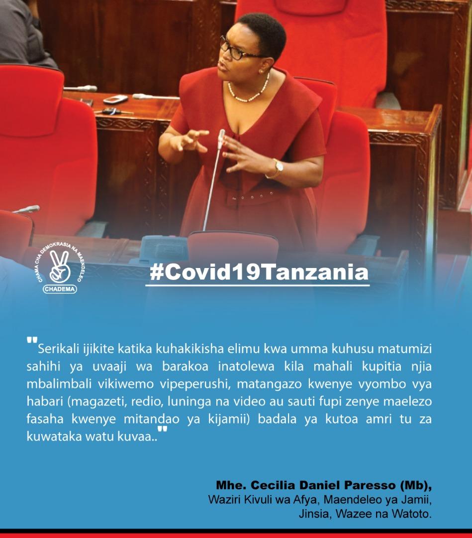 NaftalNgogo's tweet photo. Kutoka Mezani kwa Waziri Kivuli wa Afya na Maendeleo Ya Jamii Mh @ParessoCecilia #COVID19TZA @freemanmbowetz @ChademaTz @ChademaKwela @ChademaRukwa @halimamdee @HecheJohn @esteramosbulaya @BawachaTaifa @bavicha_taifa @Chademakaskazni @hpolepole @ccm_tanzania @bunge_tz https://t.co/YDZ3oXuygU