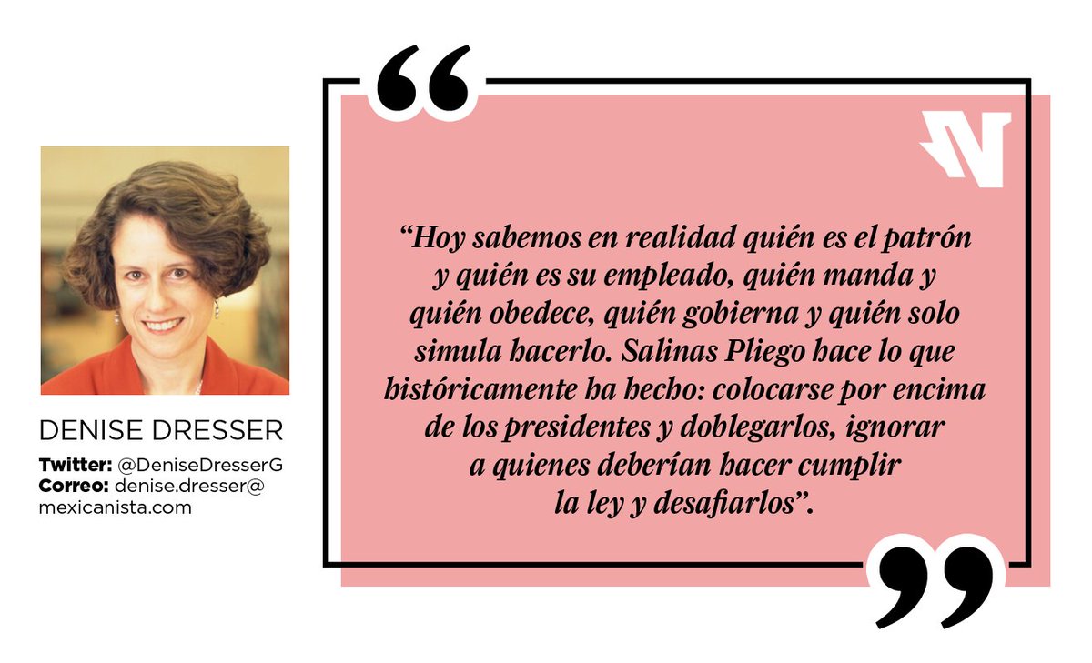 noroestemx's tweet photo. #ParaReflexionar ✍️
Este martes, @DeniseDresserG señala que el #Aztecagate solo ha demostrado que al empresario @RicardoBSalinas no se le enfrenta aún cuando desde la pantalla convoque a desobedecer al Gobierno, incluso se le perdona.
👉 Lee más aquí: https://t.co/DCflz21dbe https://t.co/T9dpgIJQ6C
