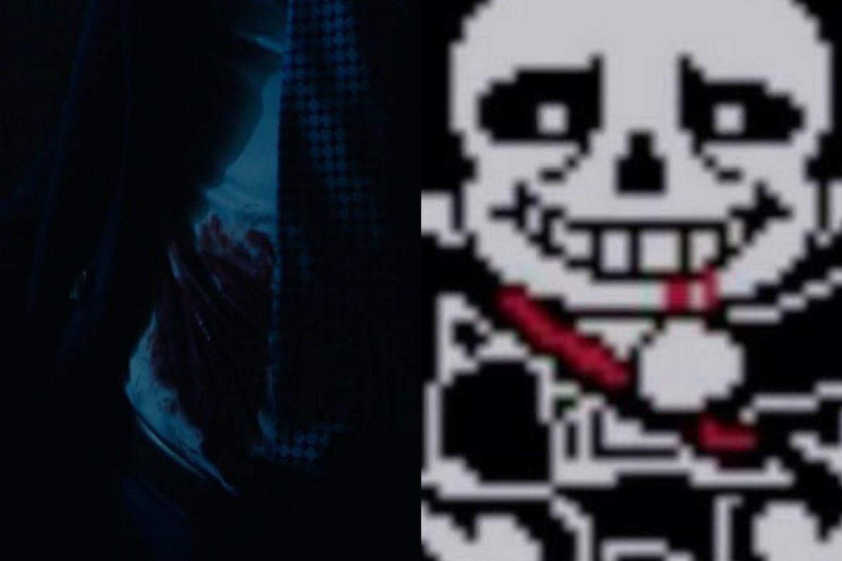 tyrell & sans share similarities, they both:> are hated bc they popular for the most part> come from a cold place (sweden-snowdin)> offer a handshake when meeting the hero> are aware of something> wear a hoodie> bled determinationthank you for coming to my TED talk! :-)