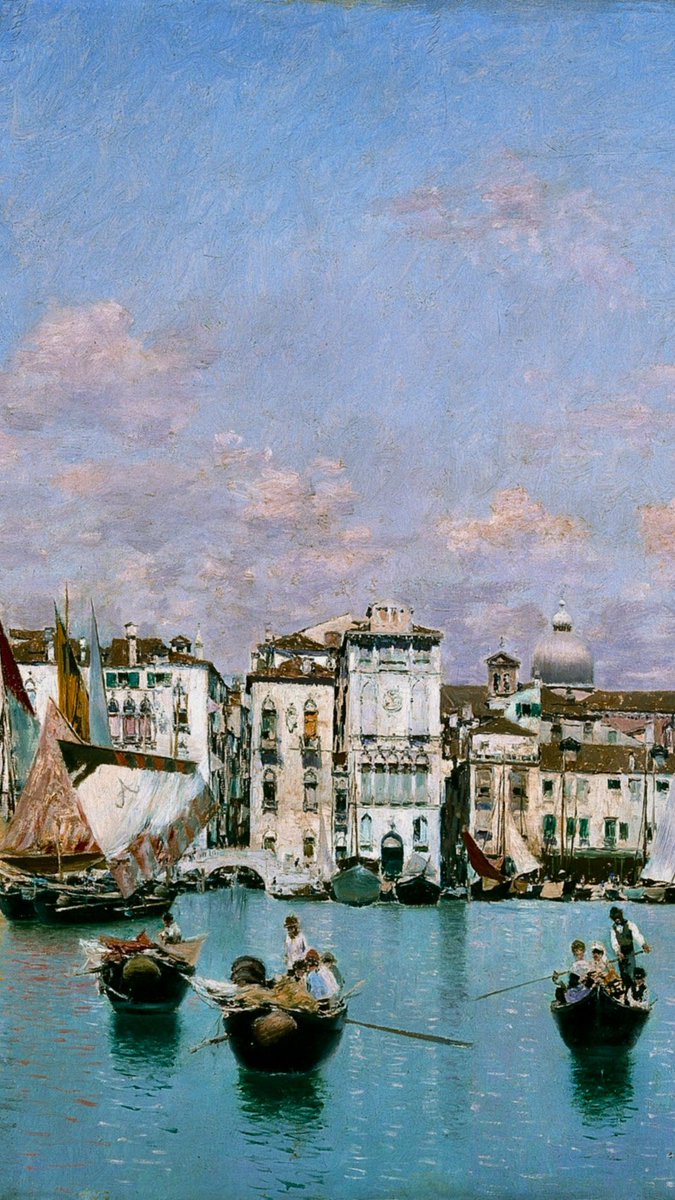 Martin Rico y Ortega 1 — View of Paris from the Trocadero2 — The Riva degli Schiavoni in Venice3 — Venetian Canal4 — Courtyard of the Palace of the Dux of Venice