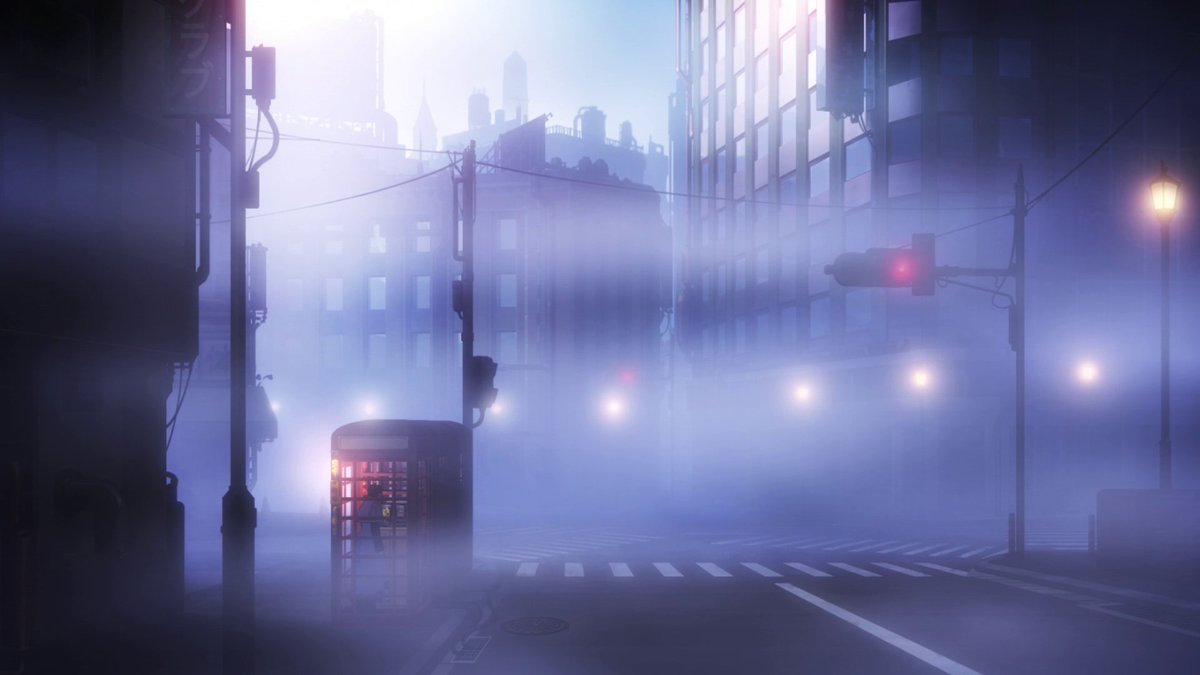 The very first shot hits us with this mysterious, foggy setting and Rekka making a call. This immediately sets the mood and treats us to a spooky type of weather we haven't yet seen in FF.