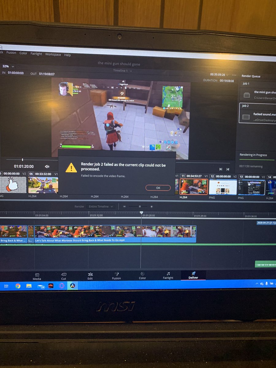 rockingbengames's tweet photo. Would anyone be able to help me here. I donโt no what to do or how to save it? Or if it can saved. Please help.
So video might not make it up tonight. ๐ฅ๐ฅ .
.
.
#editingfail #filecorrupted #editinghelp #videoediting #gamingediting #davinci #norcal #norcalgrind @Team_NorCal https://t.co/yeg5ZumrAm