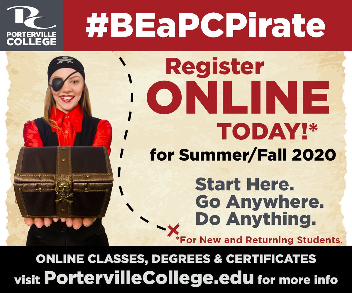 PCollegePirates's tweet photo. Today is a great day to become a Pirate!  Summer and Fall Semester Registration is open.  REGISTER TODAY! 
https://t.co/NHjl6MrhEP

 #PCStudentSuccess #VirtualRegistration #WeGotThisPirates #BEaPCPirate https://t.co/xA9cWx7Ahf