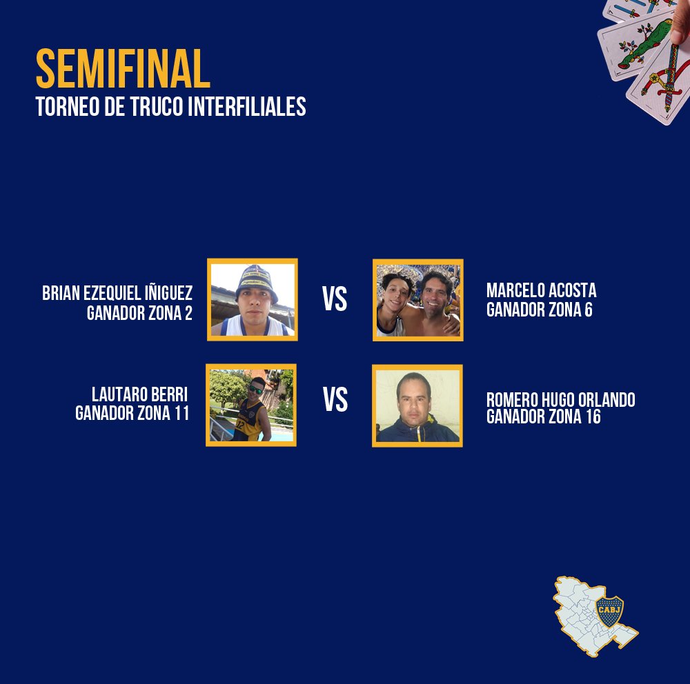 Hoy conoceremos al segundo ganador del torneo de truco interfiliales... Ahora se está jugando la #semifinal ¡Éxitos para los cuatro! 

#DeptoFiliales 
#YoMeQuedoEnCasa
#BuenMartes