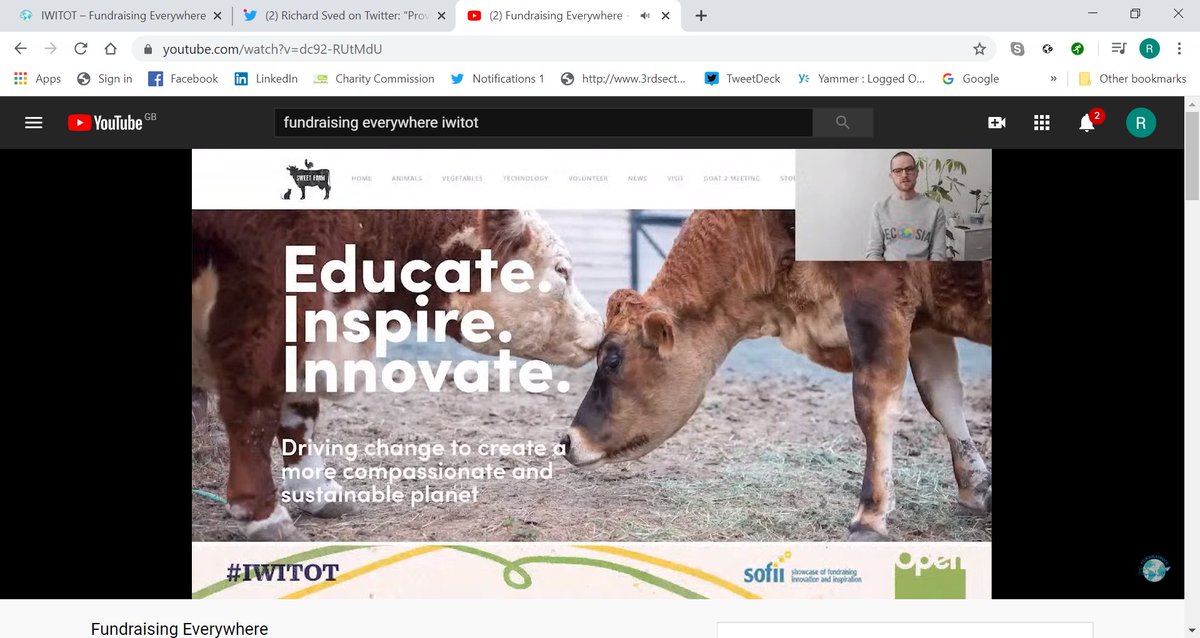 Ha ha ha! For a donation to Sweet Farm California, you can get a goat dialed into your zoom call! Or a sheep, pigs, a turkey, llama. Brilliant example of audience-led reactive fundraising.Saw people's habits change in the pandemic. Surprising and delightful. Nothing to install.