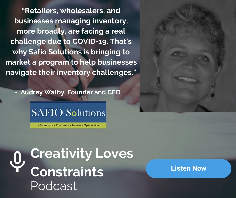 MatthewDKee's tweet photo. #inventorymanagement execs, check out my chat with Audrey Walby, #founder and #ceo of Safio Solutions, a tech startup. 

Safio is offering 5 companies unique #insights of their inventory plan, waiving integration fees! Comment or DM me

#Podcast here: https://t.co/685gawuLS0 https://t.co/1dL4kjXnfd