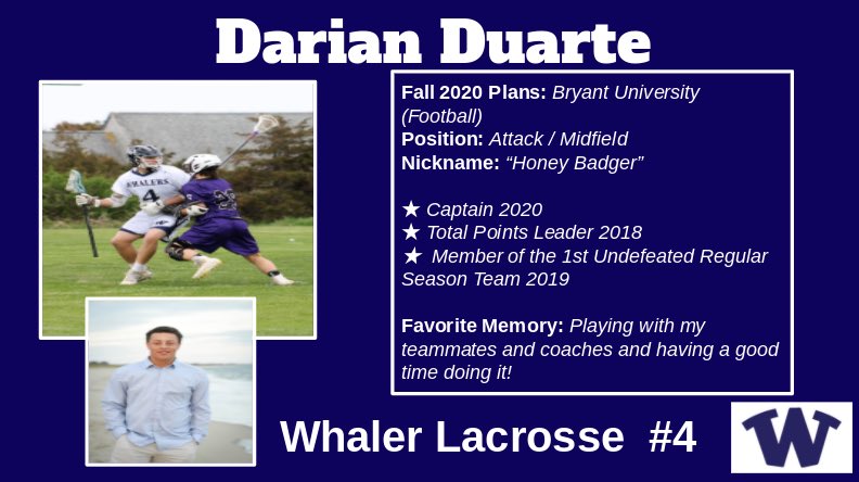 nhswhalers's tweet photo. Spring Sport Senior Student-Athlete Recognition / Darian Duarte
@InkyM @InkySports @DGeddesIM @HarnishfegerIM @ACKprincipal @ackhighschool @psaradelisj @k3dstarr_jana https://t.co/qkPP2EE62H
