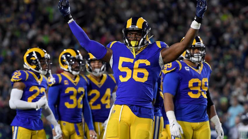 9. Los Angeles Rams. The away is a bit messy but the home is so, so nice. And the helmets are dope.
