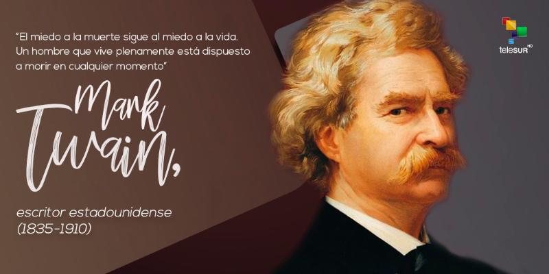 teleSURtv's tweet image. Samuel Langhorne Clemens, mejor conocido como #MarkTwain👨🏻, fue un erudito en la escritura, la oratoria y el humor 📚

Te invitamos a recordar su maravilloso legado literario con diez de sus mejores frases #EfeméridesteleSUR✒ 👉🏻bit.ly/3bs82uV