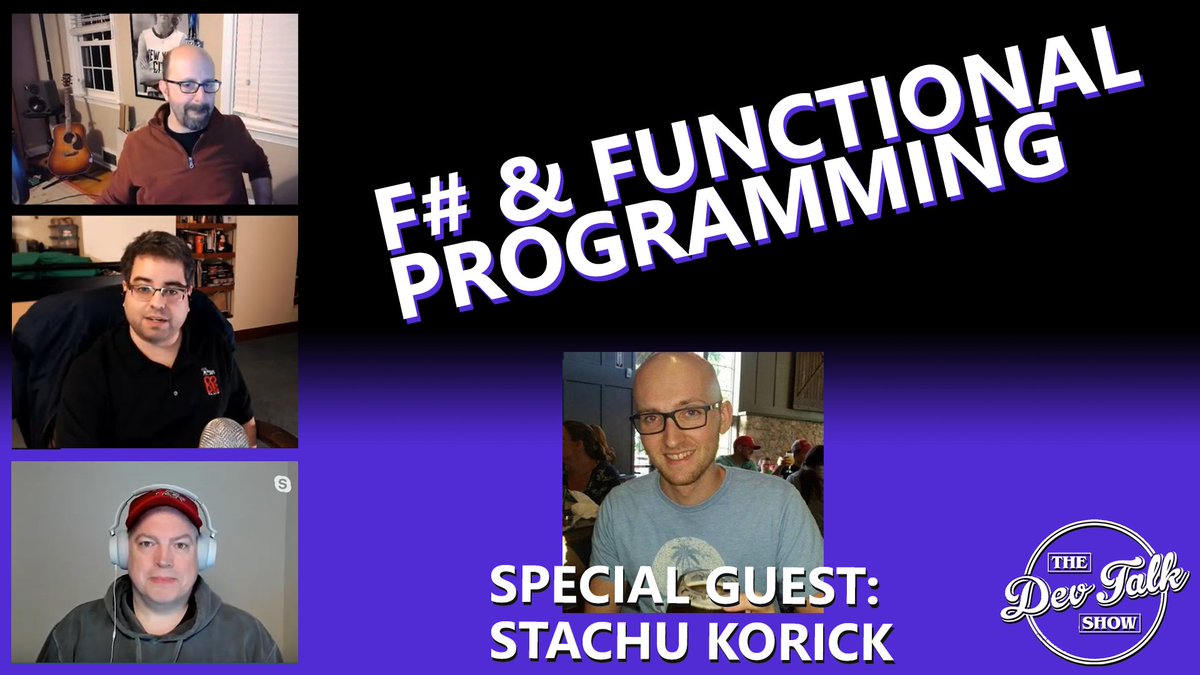 thedevtalkshow's tweet image. Curious about F#? What is it? How does it help me? Join us with special guest @StachuDotNet on #TheDevTalkShow Wed @8:30PM Eastern Time. Details at meetup.com/The-Dev-Talk-S…
#dotnet #fsharp