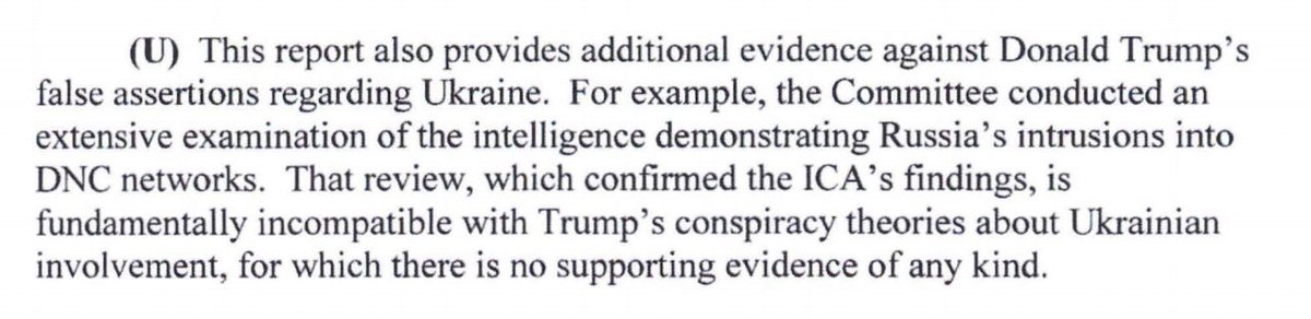 Supplemental note from  @RonWyden: "This report also provides additional evidence against Donald Trump sfalse assertions regarding Ukraine."