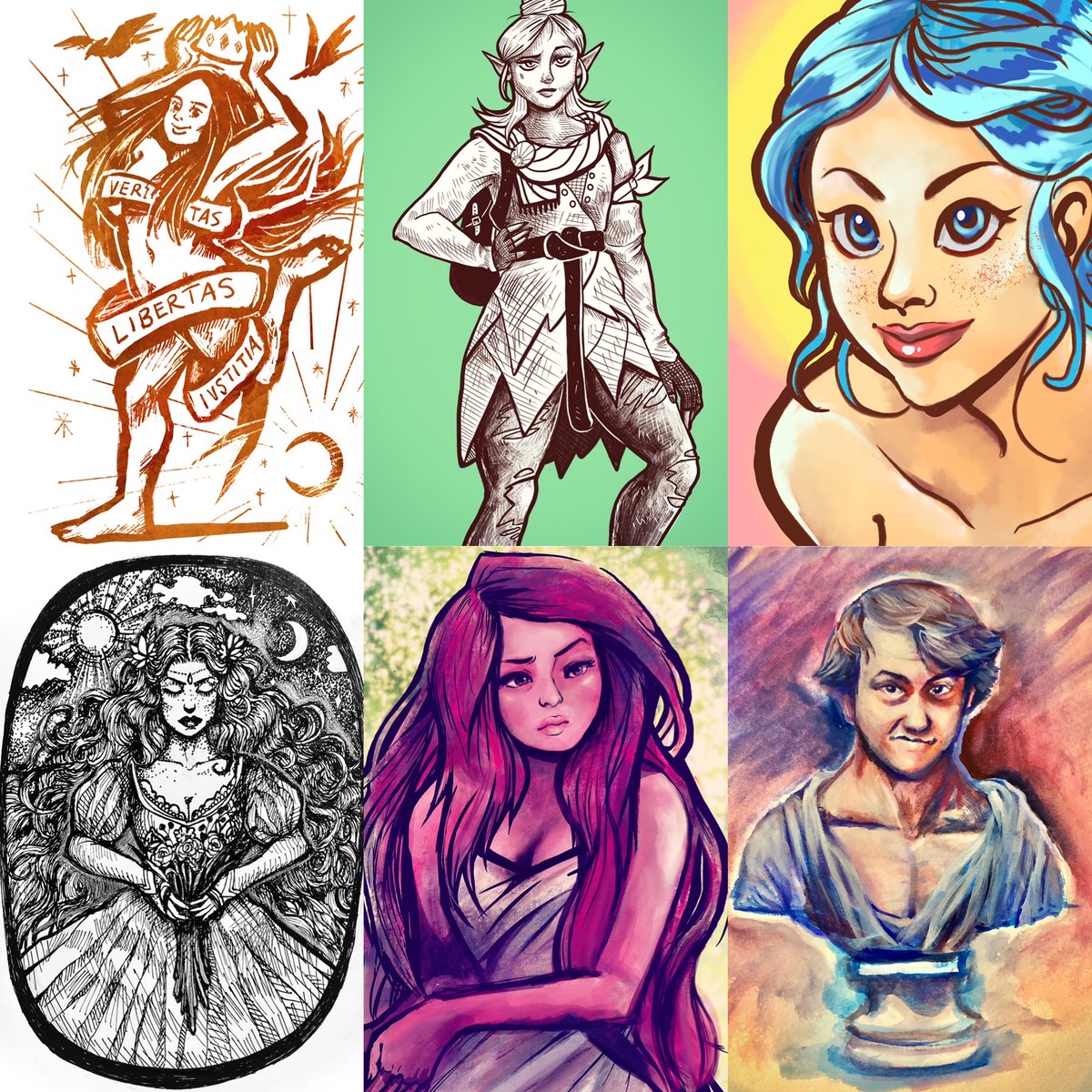 DoorMonster's tweet photo. On stream tonight is Drawing a Blank with the ever talented @RachelEButcher  and she is doing the #6fanartschallenge and needs suggestions for characters to draw. Leave your suggestions as a reply and tune in at 7pm CST to see her draw them live. https://t.co/4ctpX7zXCy