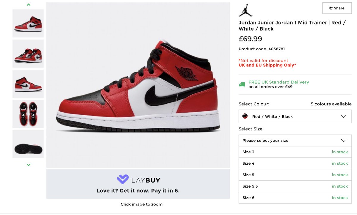 air jordan 1 mid black junior