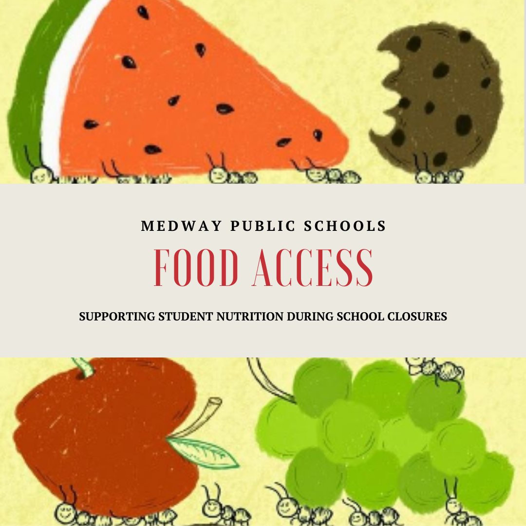 Food access while <a href="/medwayschools/">Medway Schools, MA</a> is not in session is available to Medway families. Food pick-up options and registration can be found here:  bit.ly/3b9H6Ag  #MedwayTHRIVE <a href="/MPS_Wellness_/">MPS Wellness</a>