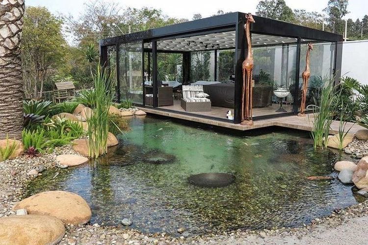 Choose one: backyard pond