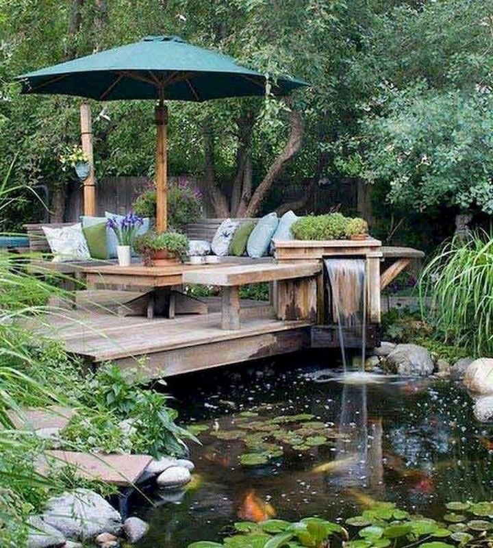 Choose one: backyard pond