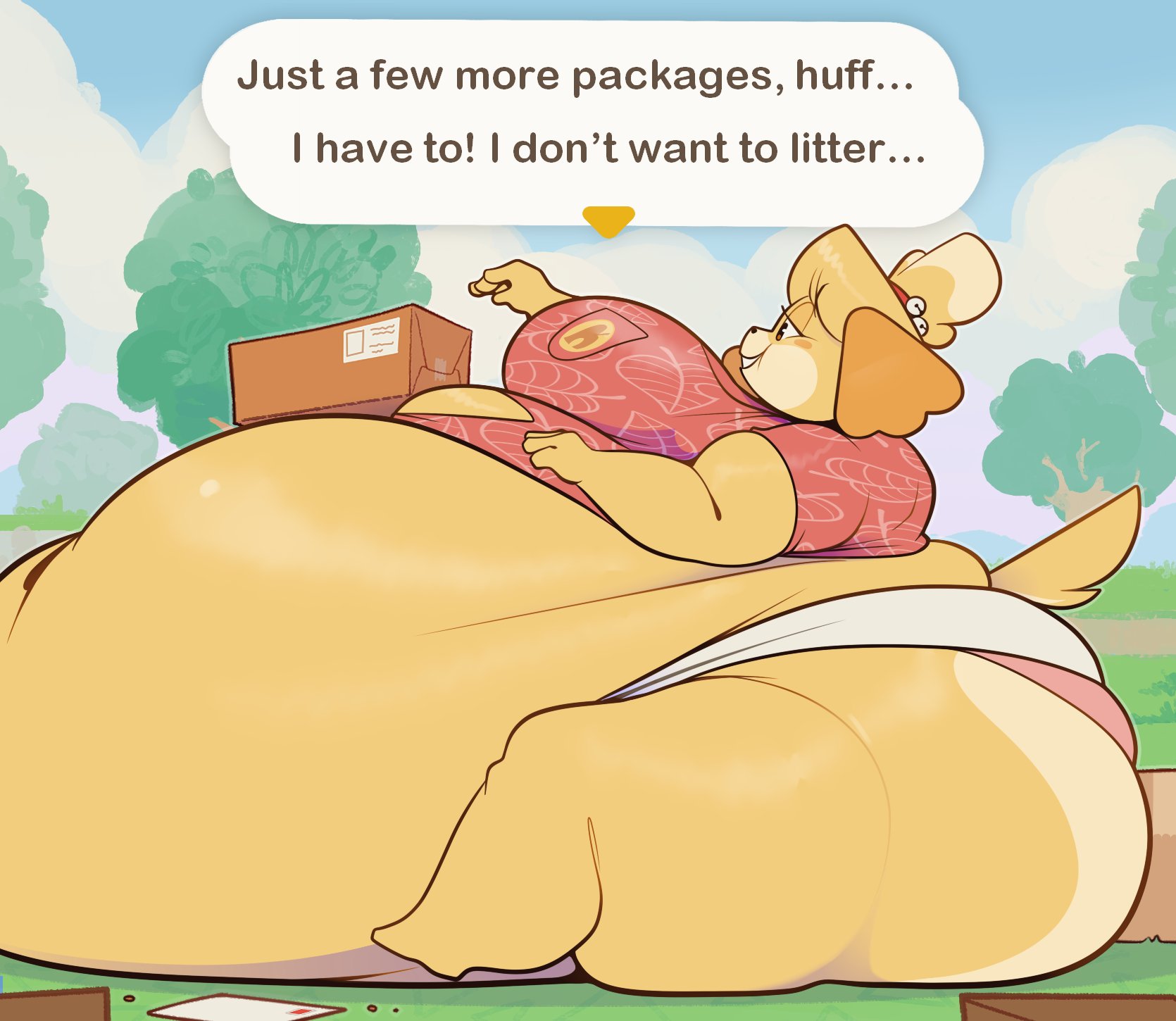 Isabelle weight gain drive part 8:She's getting to the last of the coo...