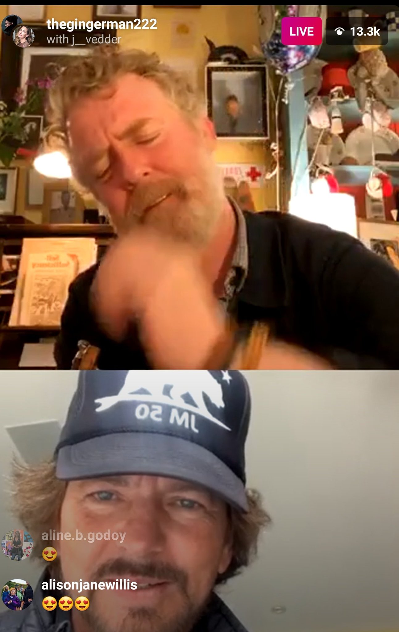 Eddie Vedder wishing Happy Birthday live on Instgram! Who saw that happening?? 