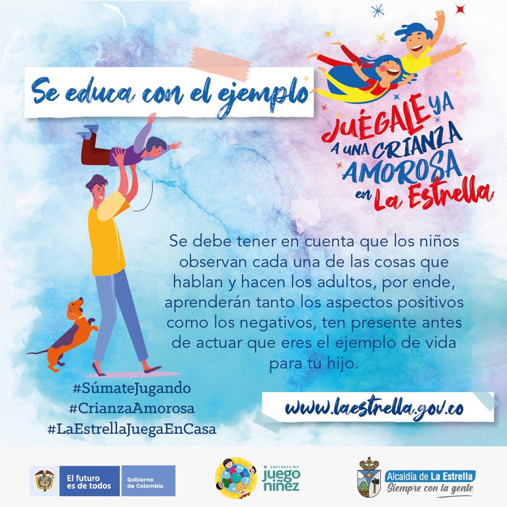 AlcaldEstrella's tweet image. #SúmateJugando 👧🏻🧸

Los espacios familiares son entornos protectores para los niños, por esto los padres y familiares deben formar desde la escucha, el respeto, el diálogo asertivo y cumpliendo con todos los acuerdos que se hagan en casa.

#CrianzaAmorosa
#LaEstrellaJuegaEnCasa