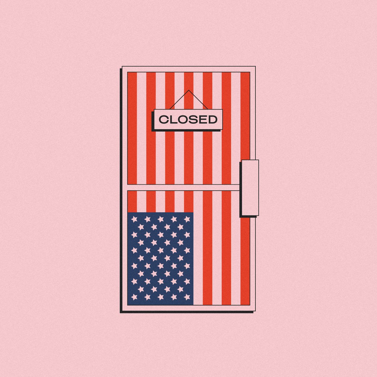 America has closed its doors. 🚪Now we have to figure out the safest way to reopen. 🇺🇸 I’m looking forward to the day when I can redraw this door wide open. #design #illustration #alonetogether #COVID19 #COVIDUSA  #coronavirus