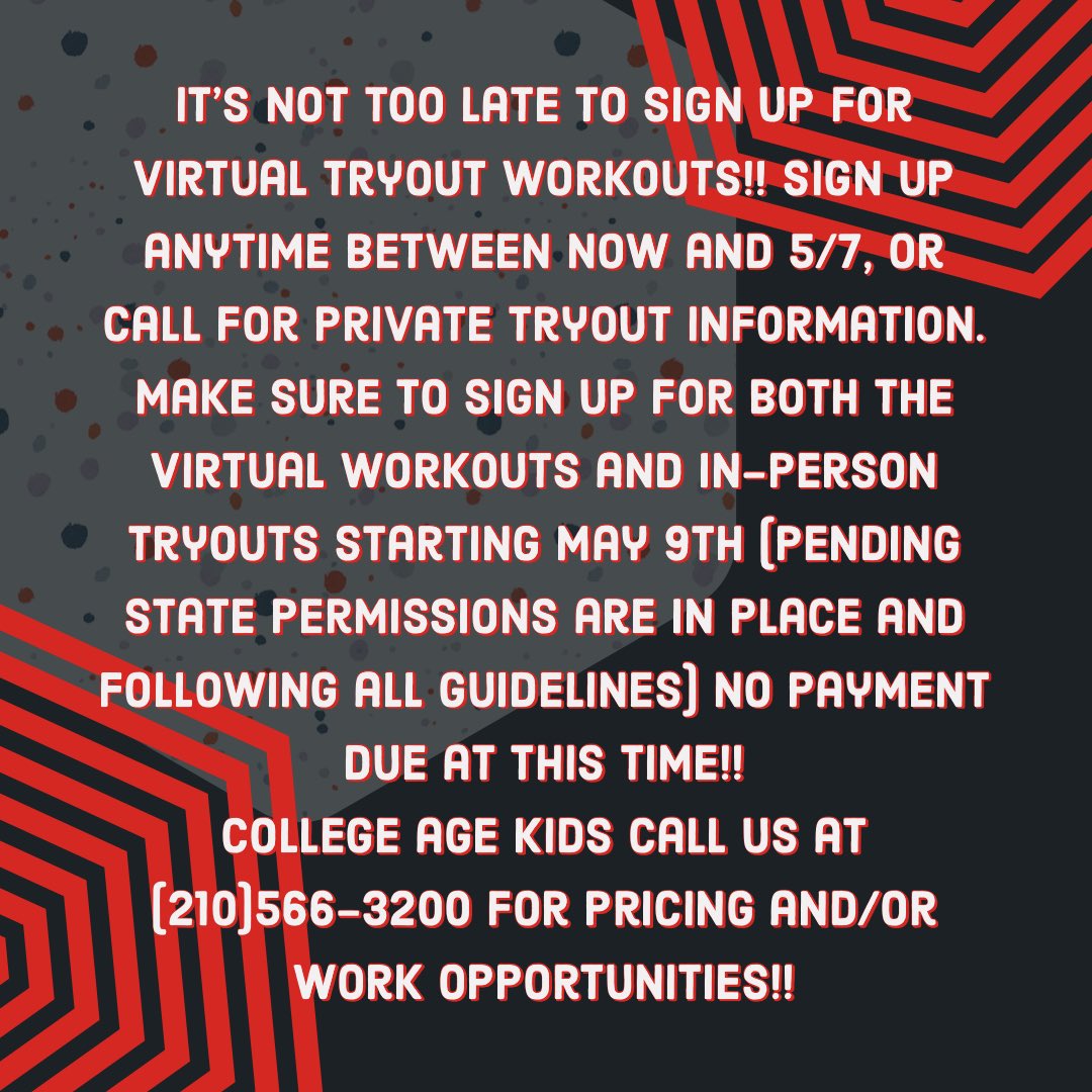 Stars_Vipers's tweet photo. It’s not too late to sign up for Tryouts!! Come be a part of something special!! ❤️ the SV family!! https://t.co/0szIrrMCrK