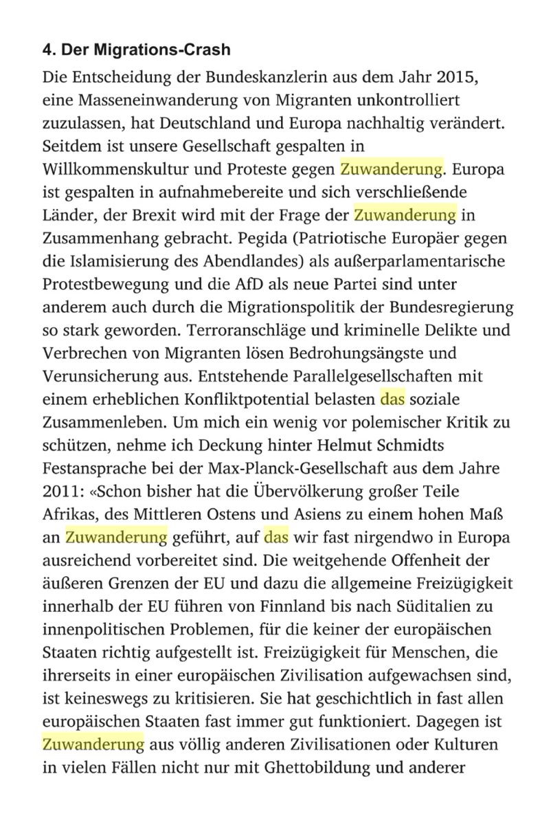 Ein weiterer Auszug aus dem von Luisa Riegert aka. Luna Darko empfohlenen Buch. Die Formel: Geflüchtete Menschen brächten Kriminalität, Terrorismus, Ghettobildung und der Belastung der Sozialsysteme mit sich.