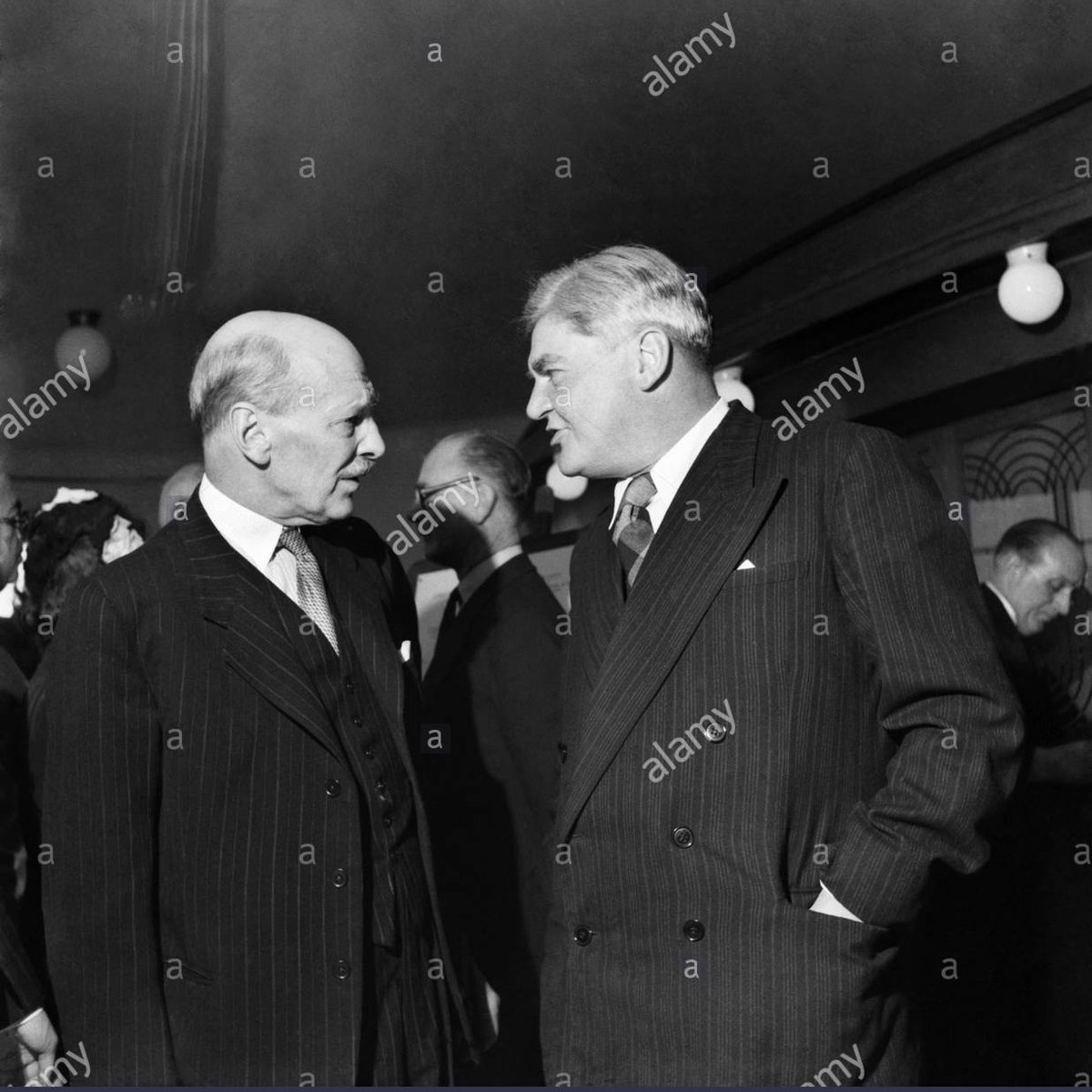 Prime Minister Attlee replied:‘I note that you have extended the area of disagreement with your colleagues a long way beyond the specific matter to which as I understood you had taken objection’