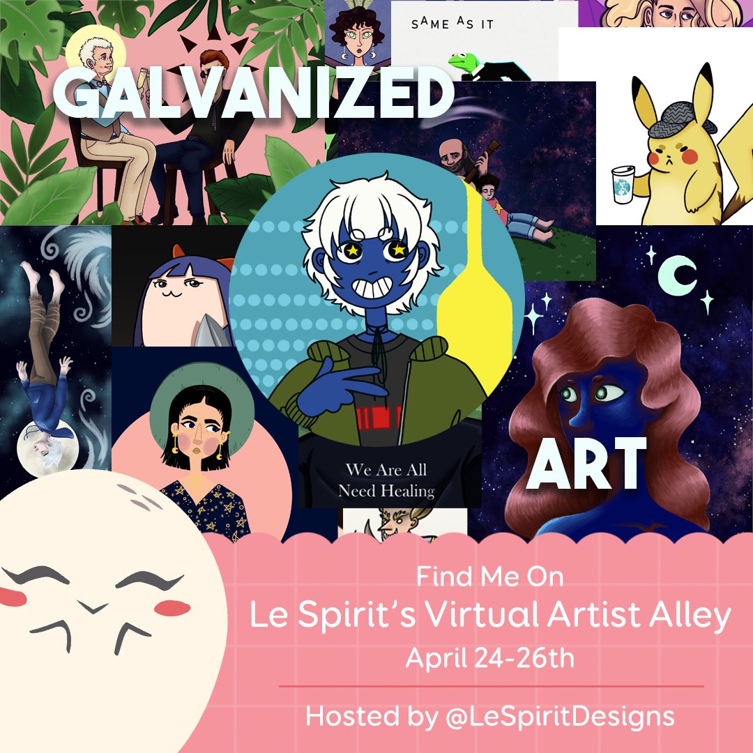 Check me out in the Artist Alley this weekend! #artistalleyonline #virtualartistalley #onlinecomiccon #artshare #lespiritaa @lespiritdesigns