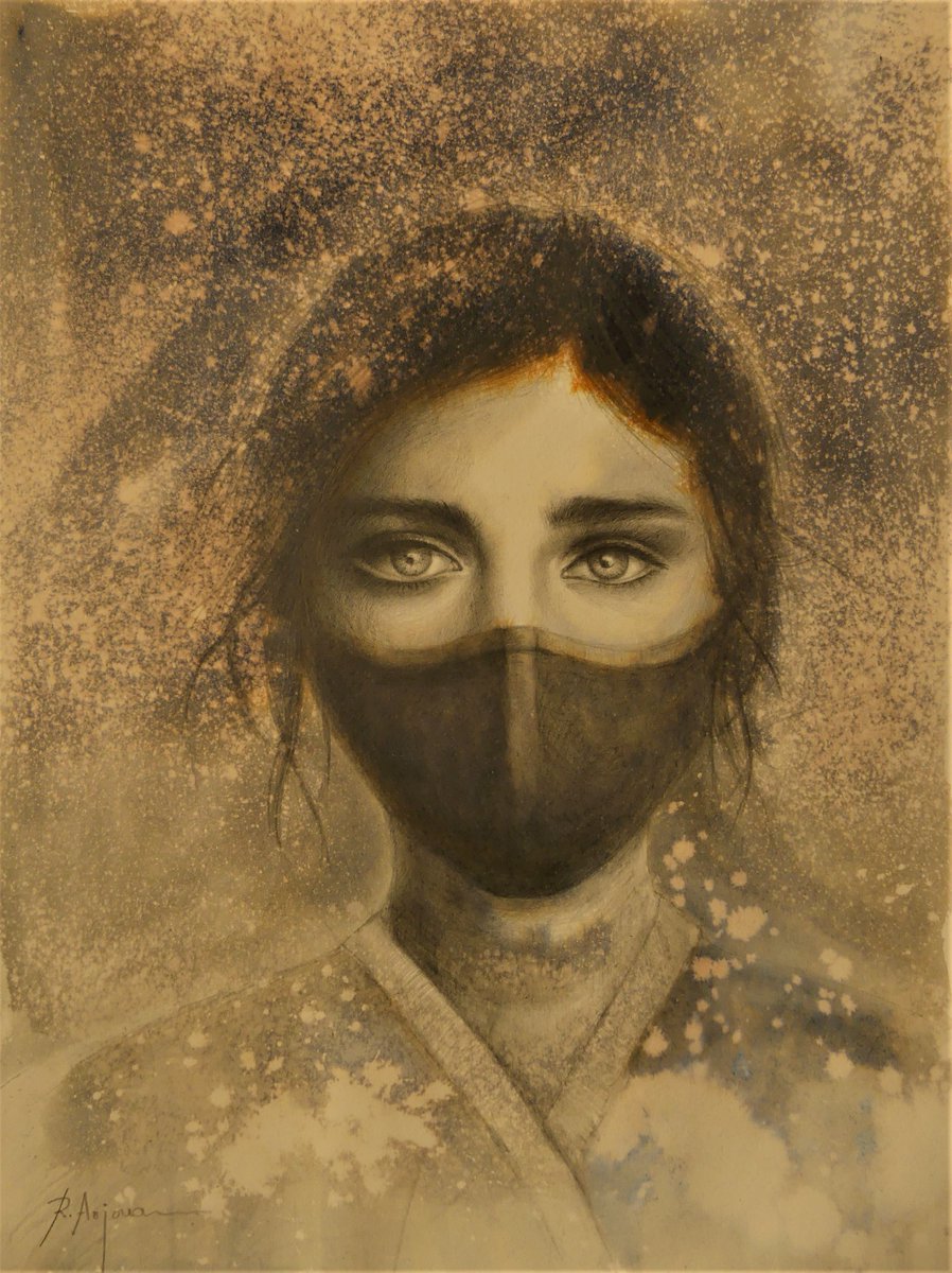Dlozano83's tweet photo. Os dejo por aquí la última maravilla que ha hecho mi querida madre. Su pequeño homenaje a los sanitarios en esta crisis: "Ana" - tinta y grafito (40x30) https://t.co/HvK0Ua01ah