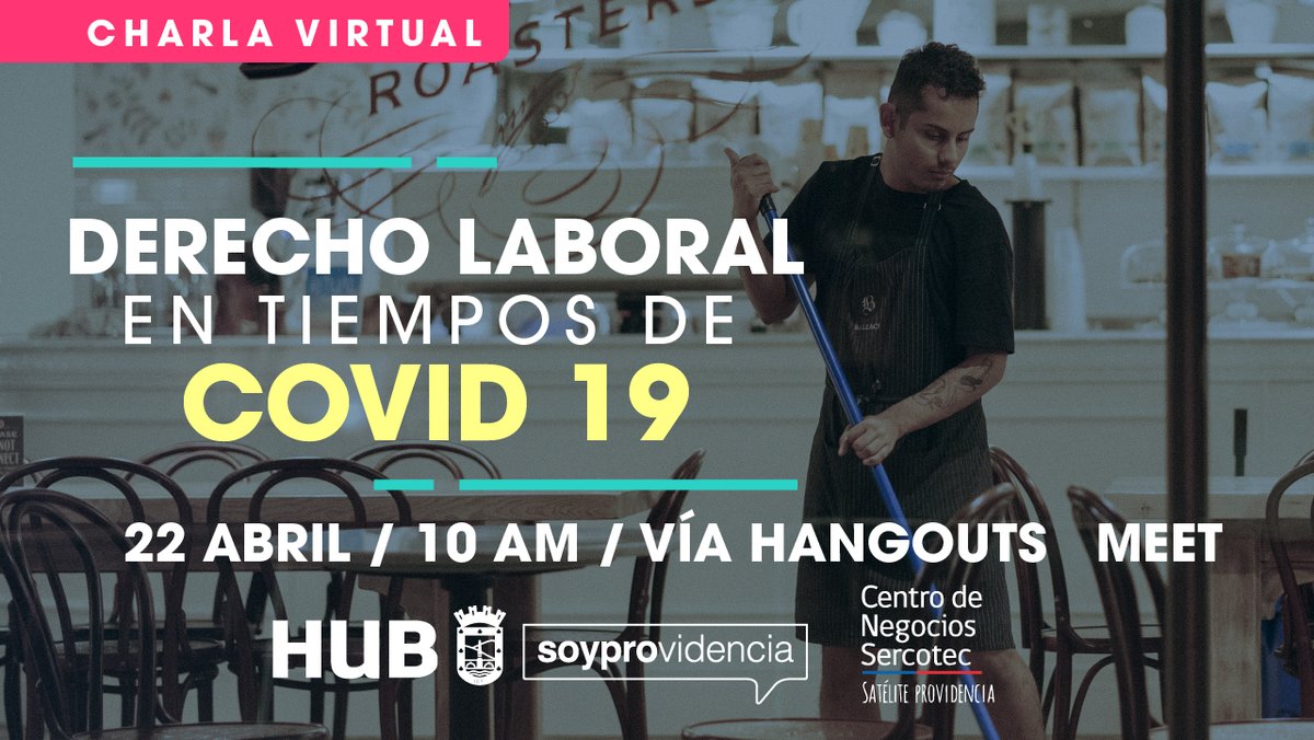 #Emprendimiento | Conoce las leyes recientemente aprobadas para enfrentar la emergencia del Covid-19, e inscríbete en la charla que tenemos mañana a las 10:00 horas. Asegura tu cupo: bit.ly/3cqfMOm ✍️