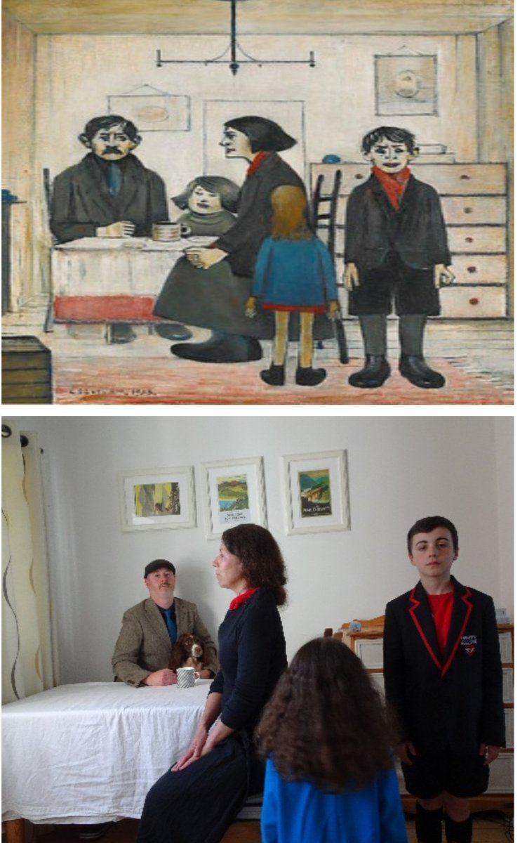 L.S. Lowry - Family Group [1938] recreate by Flynn from 7EWI and his family <a href="/GettyMuseum/">Getty</a> <a href="/TrinityHighMcr/">Trinity High</a>