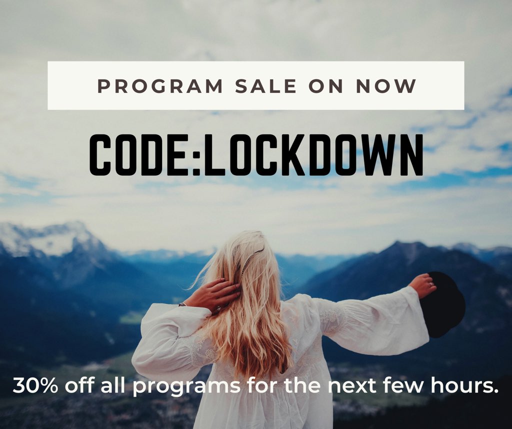 The_Anxiety_Guy's tweet image. For the next few hours all the #1 anxiety recovery programs are (30% off). Code: LOCKDOWN

End the anxiety + life mastery: theanxietyguy.com/my-program/

Inner circle: 

#timeforhealing
#anxietyrecovery