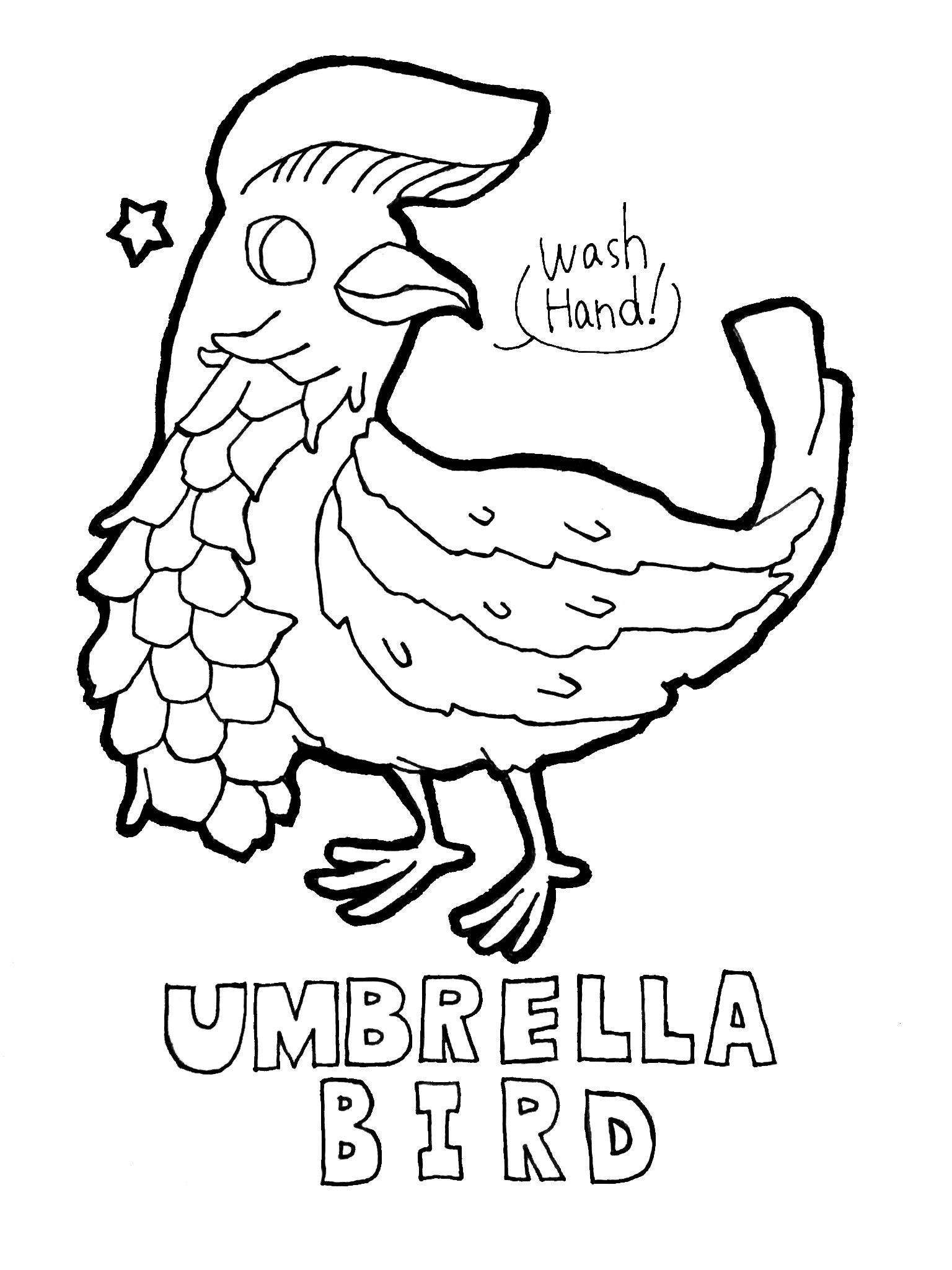 Mo Umbrella Bird カサドリ Coloring Book Please Feel Free To Use This 塗り絵ダウンロード無料です Umbrellabird カサドリ おうち時間 Stayhome うちで過ごそう Feelfreetousethis ご自由にお使いください Freecoloring Coloringbook