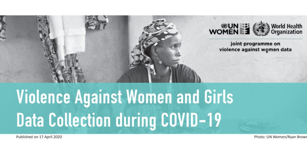 UN_Women's tweet photo. Addressing violence against women and girls must be a priority in the #COVID19 response.

Here are the principles and recommendations to those planning to embark on data collection on the impact of the #coronavirus: https://t.co/EcUnlKXLLO cc: @WHO @jpVAWdata https://t.co/HgwPbPkbZy